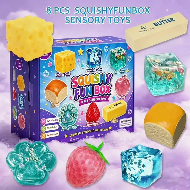 Food Shaped Squishy Sensory Toy Set