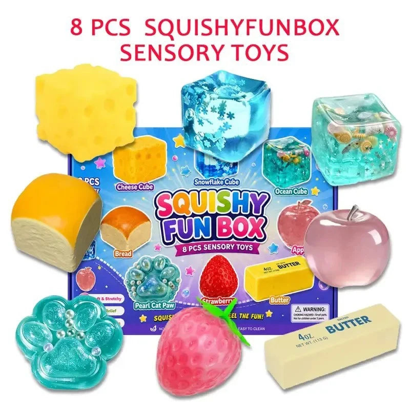 Food Shaped Squishy Sensory Toy Set